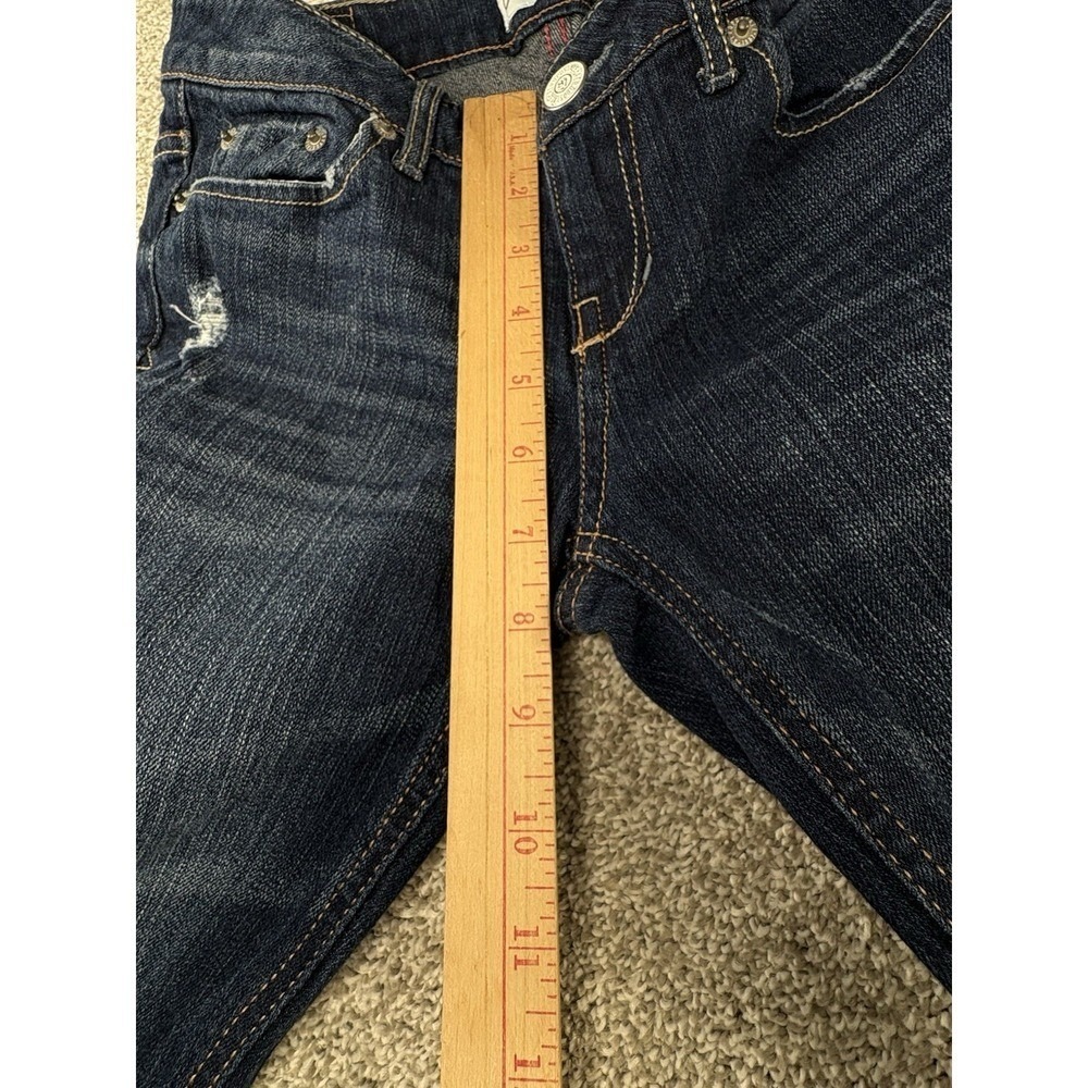 Aeropostale Bayla Skinny Capri Womens‎ 1/2 Dark Wash Distressed Stretch Denim - Picture 8 of 10